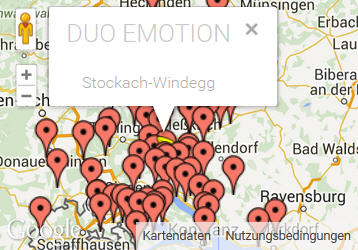 Duo Emotion - Tanzmusik Hochzeitsmusik Karte